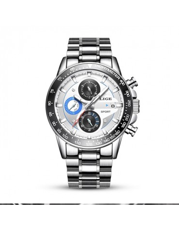 Reloj Análogo de Cuarzo LIGE Cronógrafo Luminoso Reloj Análogo de Cuarzo LIGE Cronógrafo Luminoso
