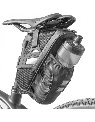 Bolso Sillín Rockbros Con Porta Caramañola Alforja Impermeable Bolso Sillín Rockbros Con Porta Caramañola Alforja Impermeable