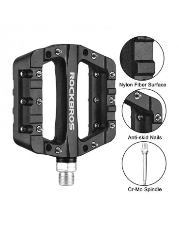 Pedales Rockbros Bicicleta Delgados Agarre Grip Ciclismo Pedales Rockbros Bicicleta Delgados Agarre Grip Ciclismo