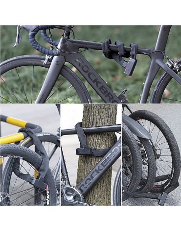 Cadena Seguridad Bicicleta Candado Con Llave Rockbros Cadena Seguridad Bicicleta Candado Con Llave Rockbros