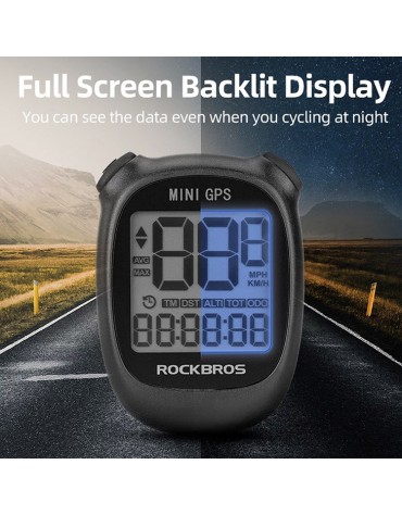 Ciclocomputador Gps Velocímetro Digital Rockbros Recargable Ciclocomputador Gps Velocímetro Digital Rockbros Recargable