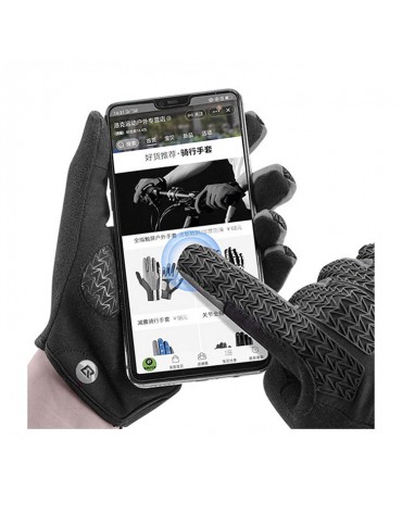 Guantes Rockbros Ciclismo Moto Térmico Táctil Relleno Gel S169 Guantes Rockbros Ciclismo Moto Térmico Táctil Relleno Gel S169