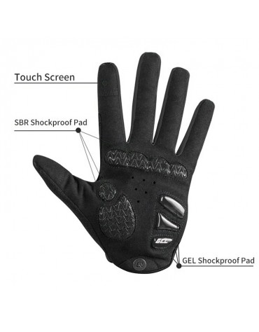 Guantes Rockbros Ciclismo Moto Térmico Táctil Relleno Gel S169 Guantes Rockbros Ciclismo Moto Térmico Táctil Relleno Gel S169