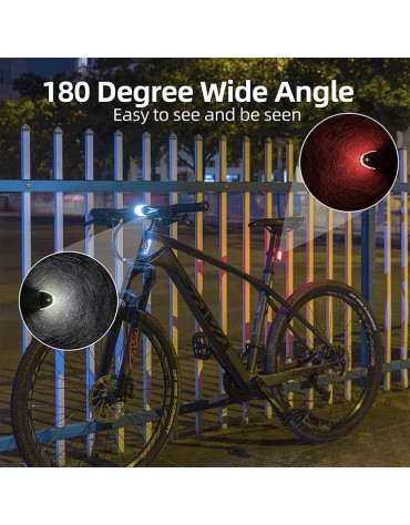 Dúo De Luces Para Bicicleta Delantera + Trasera Rockbros C1 Usb Dúo De Luces Para Bicicleta Delantera + Trasera Rockbros C1 Usb