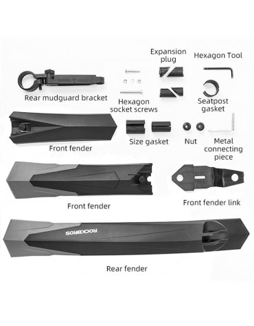 Guardabarros Rockbros Para Bicicleta Mtb Delantero + Trasero | haplaz.com Guardabarros Rockbros Para Bicicleta Mtb Delantero + Trasero | haplaz.com