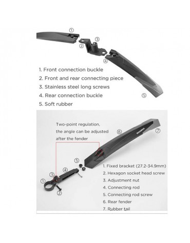 Guardabarros Rockbros Para Bicicleta Mtb Delantero + Trasero | haplaz.com Guardabarros Rockbros Para Bicicleta Mtb Delantero + Trasero | haplaz.com