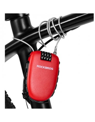 Candado De Seguridad Con Clave Rockbros Para Bicicleta Moto | haplaz.com