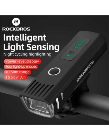 Luz Delantera Rockbros Recargable para Bicicleta | haplaz.com Luz Delantera Rockbros Recargable para Bicicleta | haplaz.com