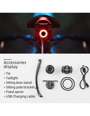 Rockbros Q3 Luz Trasera Ciclismo Freno Inteligente Bicicleta | haplaz.com Rockbros Q3 Luz Trasera Ciclismo Freno Inteligente Bicicleta | haplaz.com