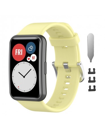 Correas Para Huawei Watch Fit Manilla de Hebilla Plateada | haplaz.com Correas Para Huawei Watch Fit Manilla de Hebilla Plateada | haplaz.com