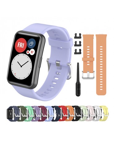 Correas Para Huawei Watch Fit Manilla de Hebilla Plateada | haplaz.com Correas Para Huawei Watch Fit Manilla de Hebilla Plateada | haplaz.com