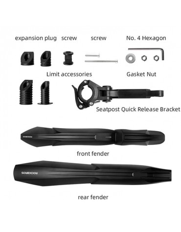 Guardabarros Rockbros Para Bicicleta Delantero y Trasero | haplaz.com Guardabarros Rockbros Para Bicicleta Delantero y Trasero | haplaz.com