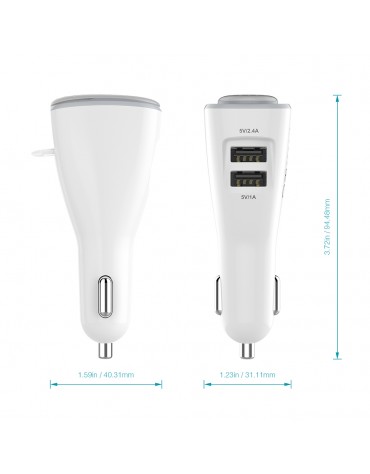Cargador De Celular Carro Carga Rápida + Audífono Dodocool | haplaz.com Cargador De Celular Carro Carga Rápida + Audífono Dodocool | haplaz.com