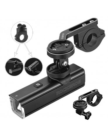Luz Delantera Rockbros 1000 Lumens + Soporte Bicicleta