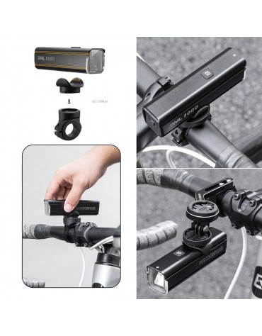 Luz Delantera Rockbros 1000 Lumens + Soporte Bicicleta | haplaz.com Luz Delantera Rockbros 1000 Lumens + Soporte Bicicleta | haplaz.com