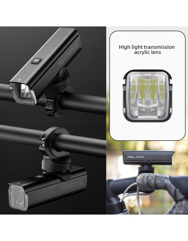 Luz Delantera Rockbros 1000 Lumens + Soporte Bicicleta | haplaz.com Luz Delantera Rockbros 1000 Lumens + Soporte Bicicleta | haplaz.com