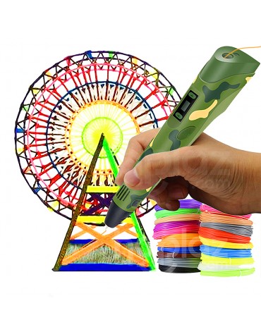 Lápiz 3D Pen Original Dibujo 3D Bolígrafo de Impresión + 24 Filamento Lápiz 3D Pen Original Dibujo 3D Bolígrafo de Impresión + 24 Filamento