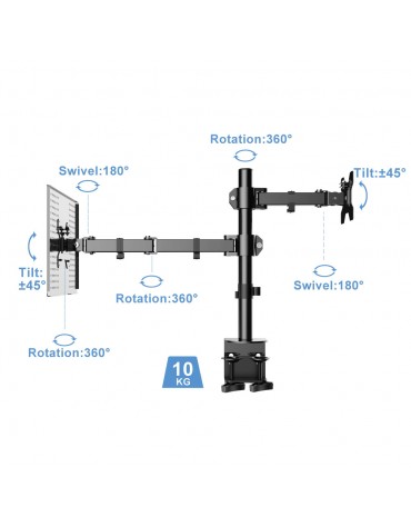 Base Soporte Doble Para Portátil y Monitor Graduable Base Soporte Doble Para Portátil y Monitor Graduable