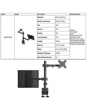 Base Soporte Doble Para Portátil y Monitor Graduable Base Soporte Doble Para Portátil y Monitor Graduable