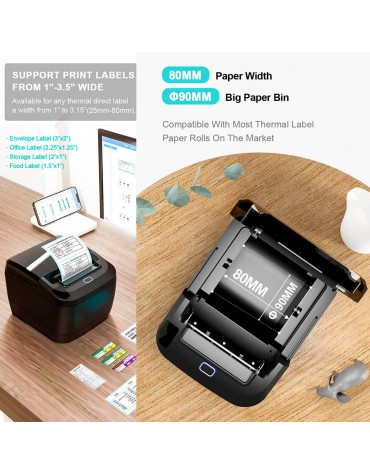 Impresora Térmica Pos Para Recibos Y Etiquetas 80mm Usb Lan | haplaz.com Impresora Térmica Pos Para Recibos Y Etiquetas 80mm Usb Lan | haplaz.com