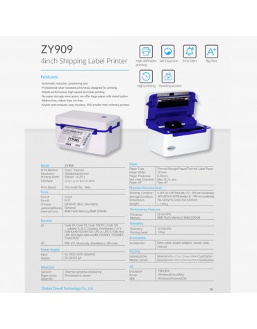 Impresora Térmica Etiquetas Y Recibos Zywell Usb + Soporte | haplaz.com Impresora Térmica Etiquetas Y Recibos Zywell Usb + Soporte | haplaz.com