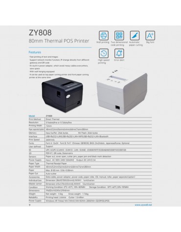 Impresora Térmica Pos Recibos 80mm Alta Velocidad Cortador | haplaz.com Impresora Térmica Pos Recibos 80mm Alta Velocidad Cortador | haplaz.com