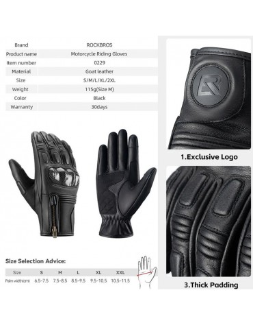 Guantes De Cuero Rockbros Para Racing Moto | haplaz.com Guantes De Cuero Rockbros Para Racing Moto | haplaz.com