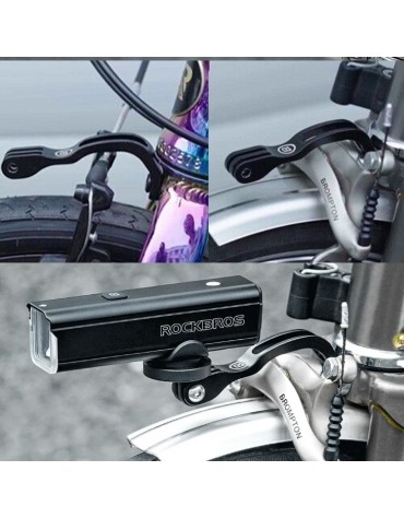 Soporte Luz Delantera Bicicleta Rockbros Aluminio Go Pro Soporte Luz Delantera Bicicleta Rockbros Aluminio Go Pro