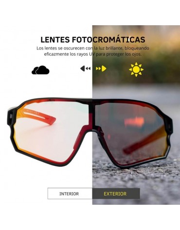 Gafas Rockbros Lente Fotocromático de Color UV400 Gafas Rockbros Lente Fotocromático de Color UV400