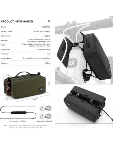 Bolso Alforja Rockbros Porta Herramientas Para Bicicleta Bolso Alforja Rockbros Porta Herramientas Para Bicicleta