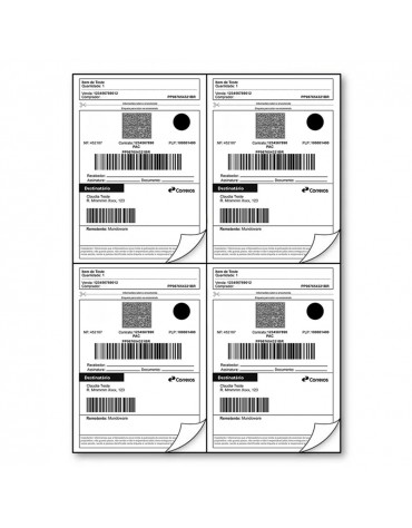 Papel Adhesivo A4 X 4 Etiquetas 105x148mm 100 Hojas / 400 Etiquetas Papel Adhesivo A4 X 4 Etiquetas 105x148mm 100 Hojas / 400 Etiquetas
